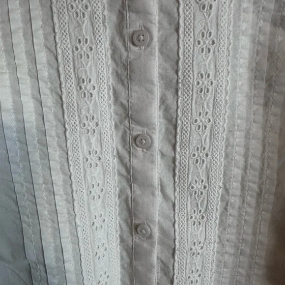 J. Crew White Eyelet Lace Blouse - Picture 5 of 11